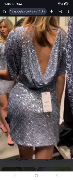 Чисто нова рокля ZARA с пайети