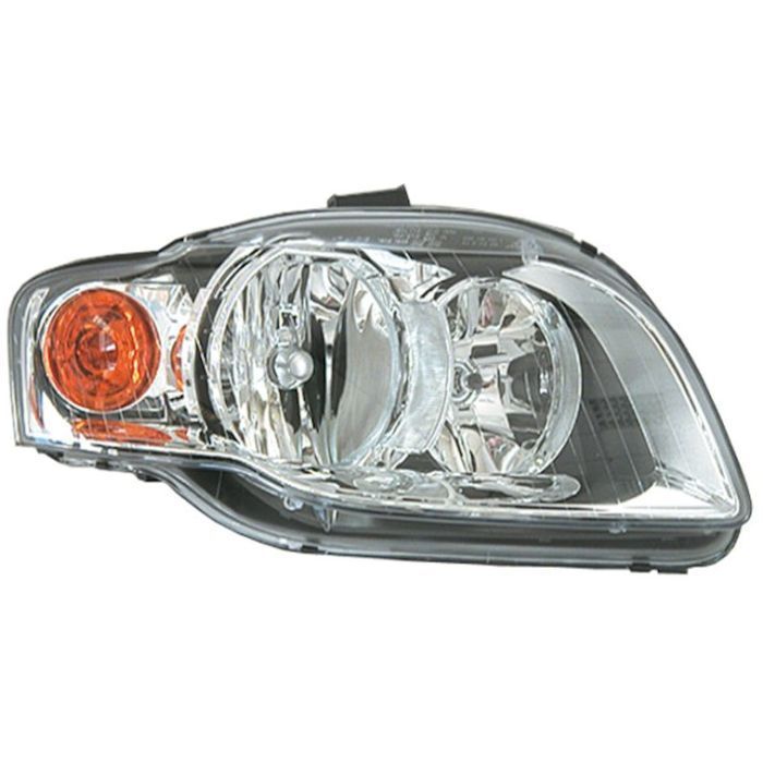 Far Audi A4, (B7) 11.2004-09.2006, partea stanga/dreapta, cu motoras, tip bec H7+H7, electric, semnalizare galbena
