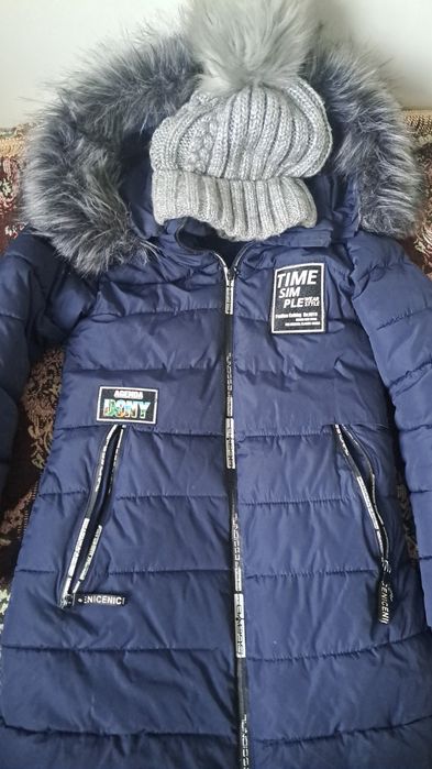 Зимний кожаный берет