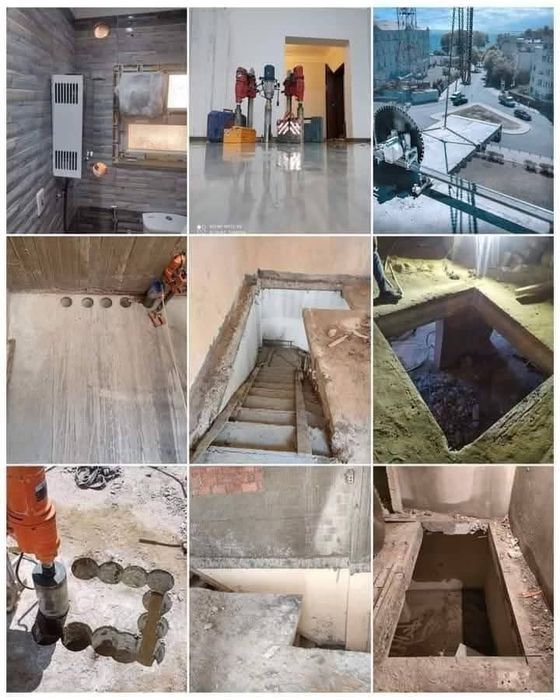 Пробиване на отвори в бетон/ Диамантено пробиване