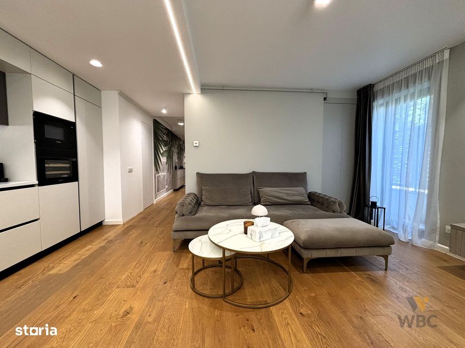 Apartament 3 camere cu Gradina proprie, Mobilat premium, Parcare, BRUT
