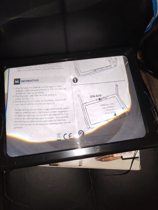 Lupa pentru citire harti, 27,5 x 20,5 x 11 cm, Negru