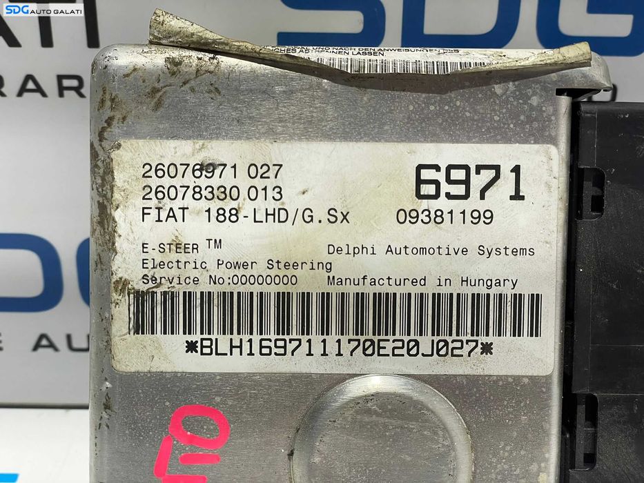 Unitate Modul ECU Calculator Ax Coloana Volan Fiat Punto 1998 - 2012 Cod 09381199 26076971 26078330 [L2829]