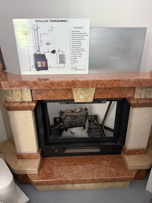 Îmbrăcăminte termoșemineu/ șemineu din marmură