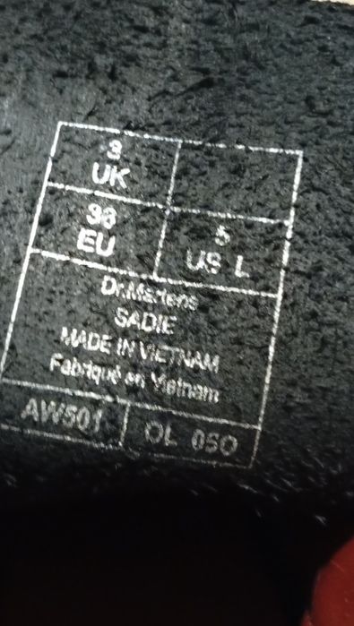 N.36 Дамски кожени боти с 8см. токче Dr. Martens