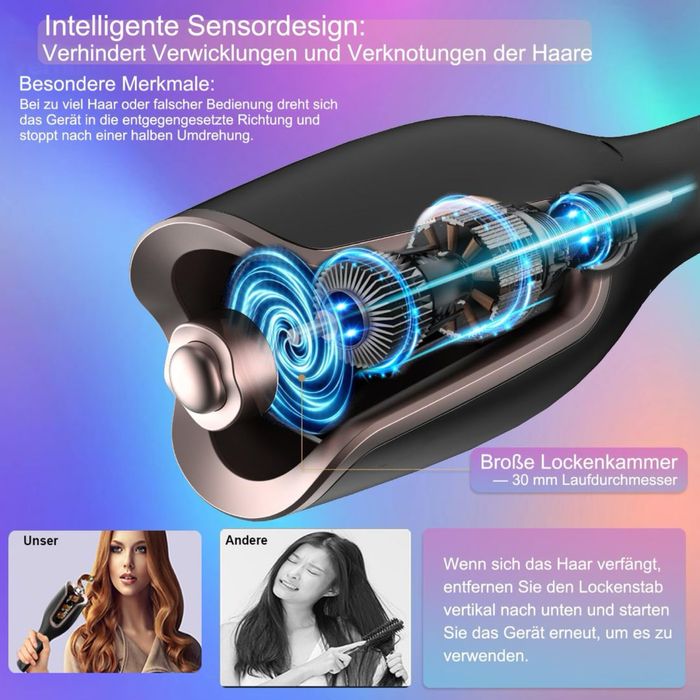 Ondulator automat BUJIYI bucle mari 4 temperaturi