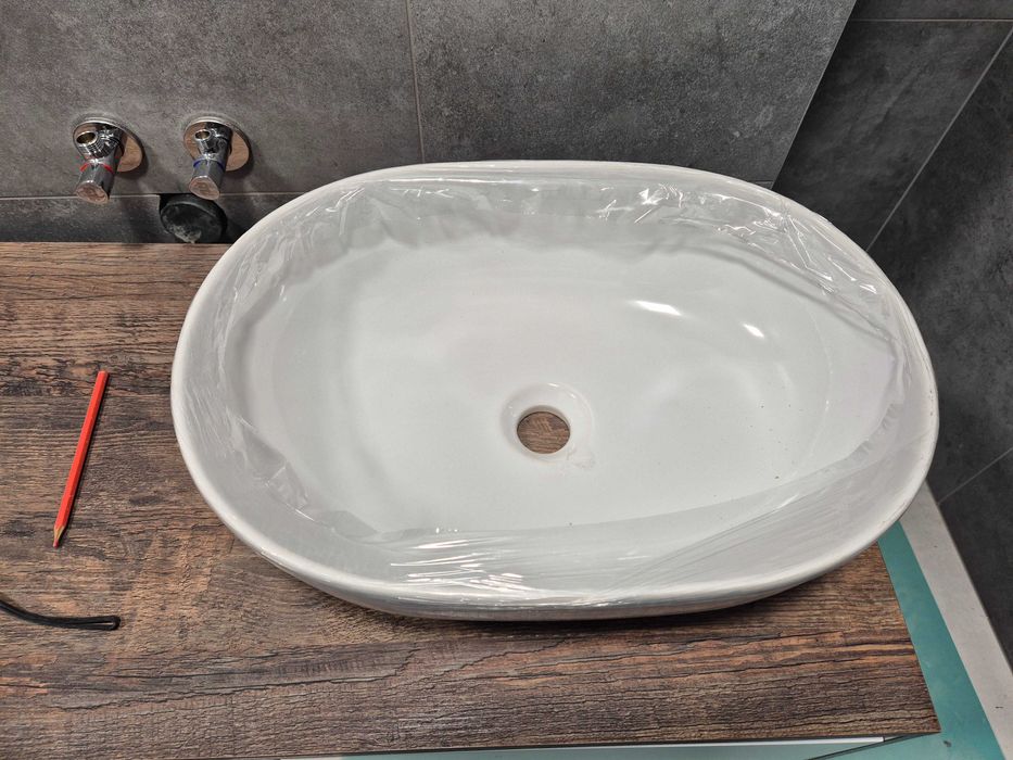 Мивка за баня - бяла