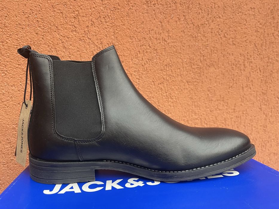 Ghete Jack&Jones originale noi piele cizme Chelsea botine pantofi