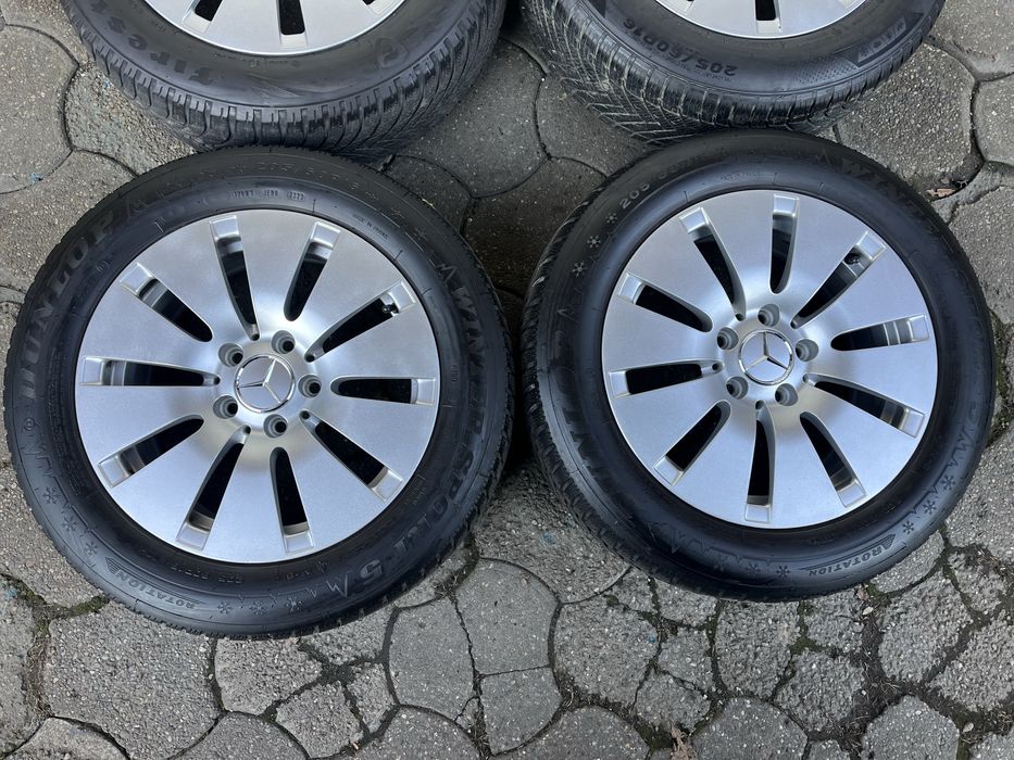 Jante aliaj 5x112mm, anvelope 205/60 R16, Mercedes, Audi VW Skoda Seat