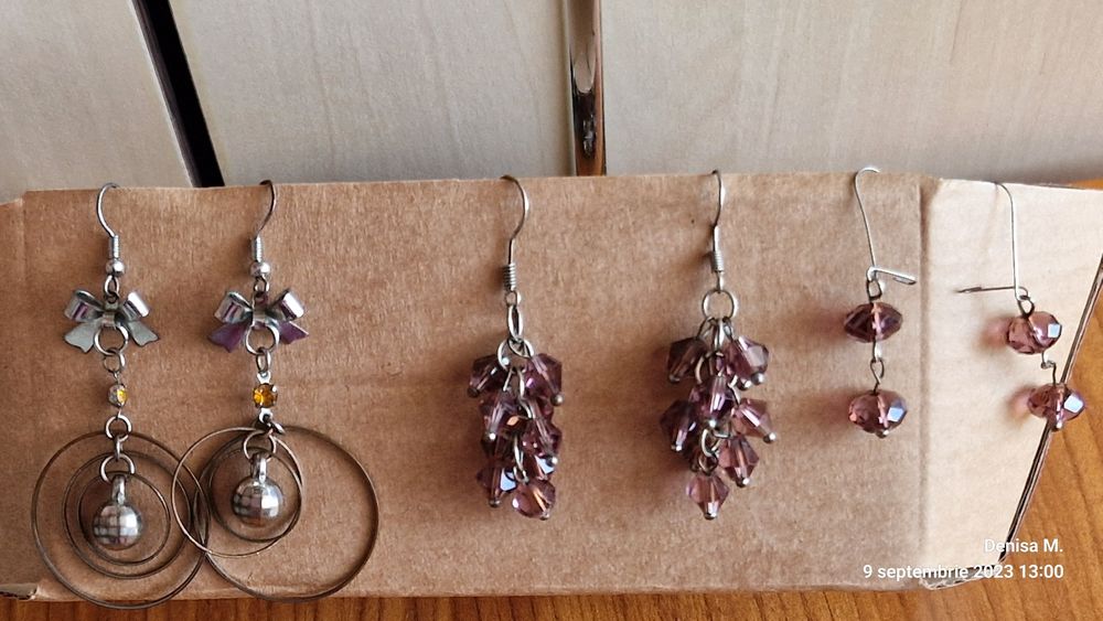 cercei lungi cu pietricele