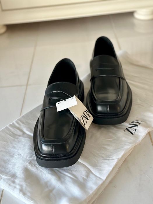 Pantofi/Mocasini Barbati ZARA nr43 din piele naturala-NOI cu eticheta
