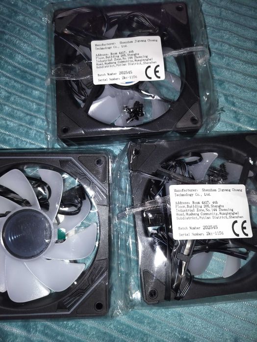 Комплект кулеров 12 см с ARGB подсветкой (3pin)  и PWM (4pin)