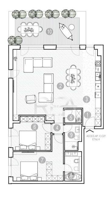 Apartament 3 camere , Green Lake, Grivita — fotografia 1