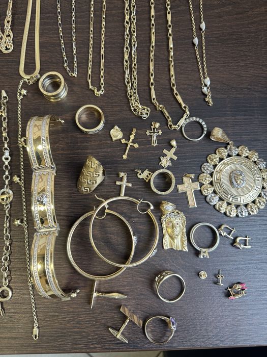 Bijuterii din aur de 14ka lanturi brarari inele