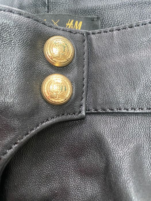 Balmain for H&M-Pantaloni piele naturală