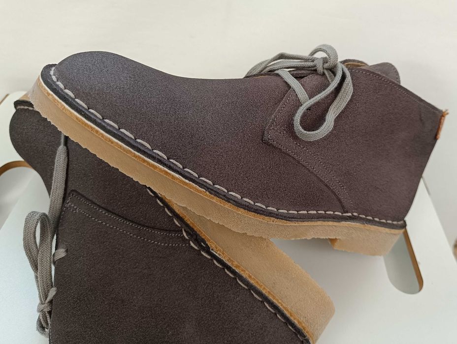 Ghete chukka suede 40 41 plain toe Carrera NOI piele naturala moale