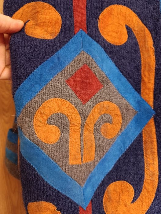 Вълнено плетено палто -ръчна изработка