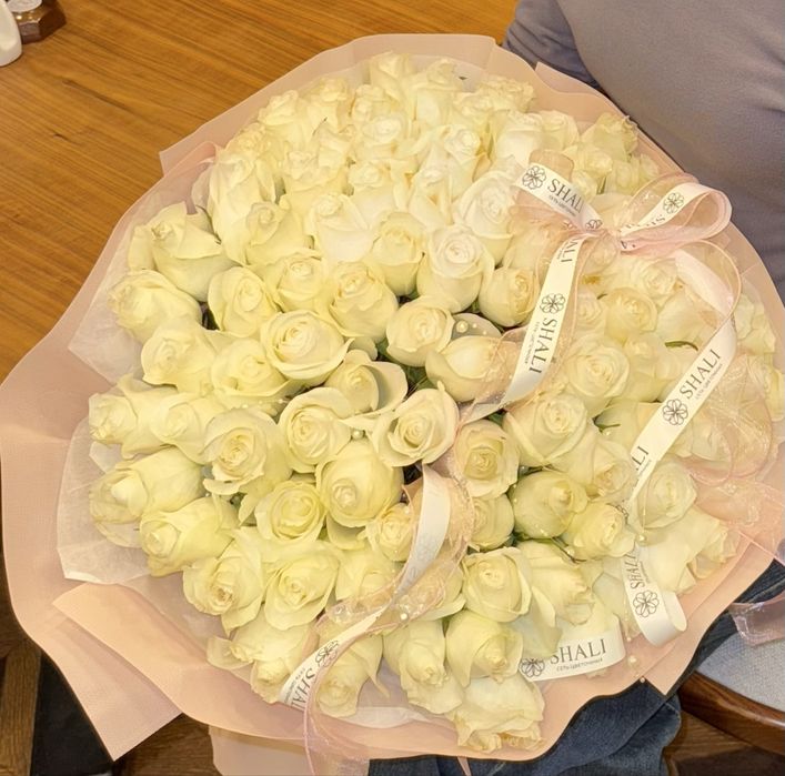 Белый роза 101 шт