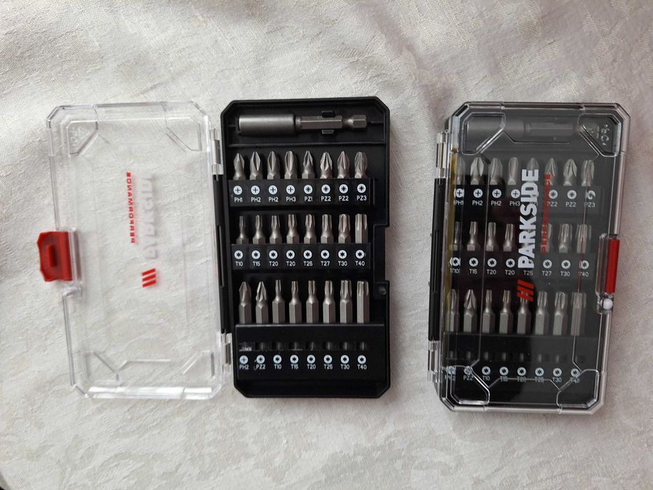 Trusa cu BITI si accesoriu fixare bormasina Parkside