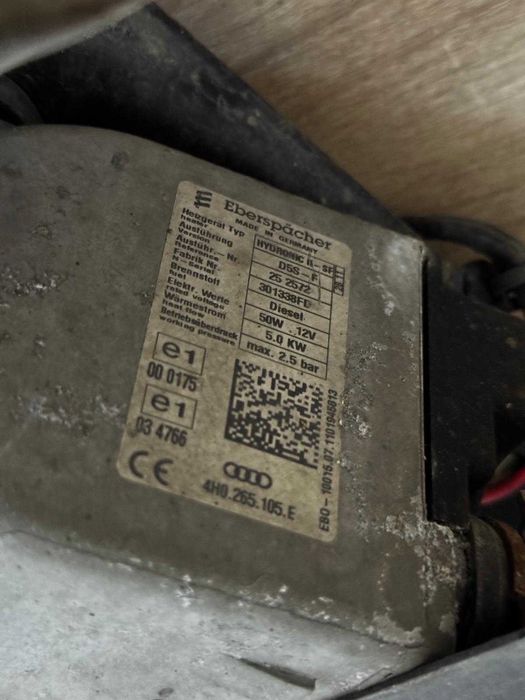 Webasto/Eberspacher Audi A6 C7/A7/A8 D4 cod 4G0265081E/4H0265105E