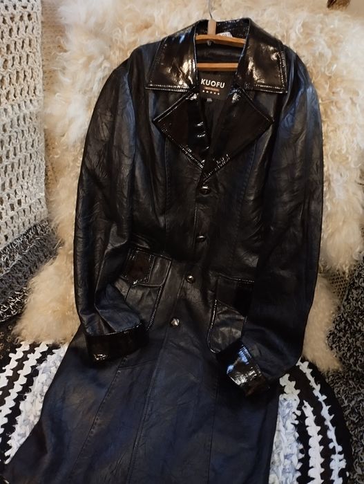 Пальто женское кожаное