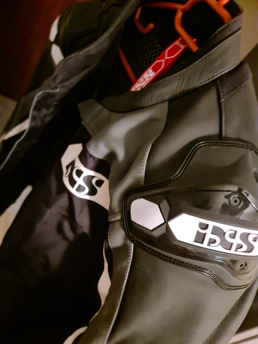 Jacheta moto piele-texil Racing cocoasa IXS NOUA. 52. Geaca moto