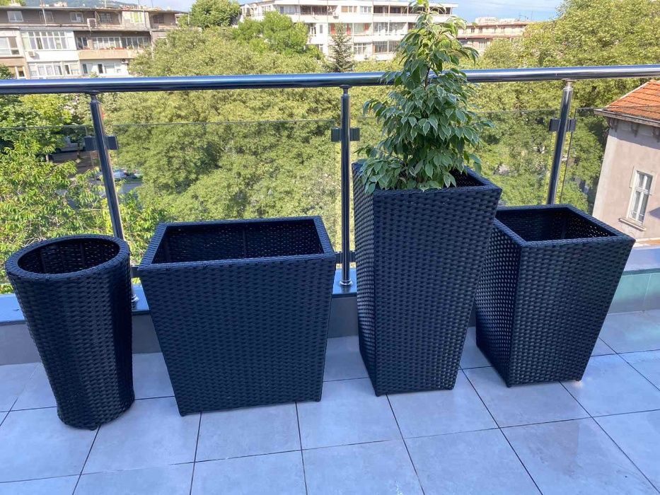 Кашпа за цветя,Ратанова кашпа,Саксия,Външна кашпа,мебел,луксозна