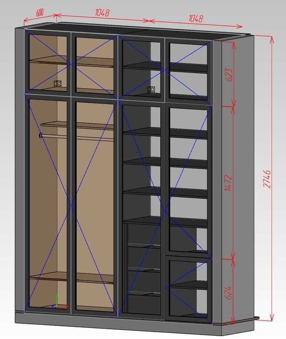 Проектировка мебели в базис мебельщик