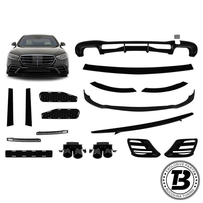Pachet Exterior Aero compatibil cu Mercedes S Class W223 B Design