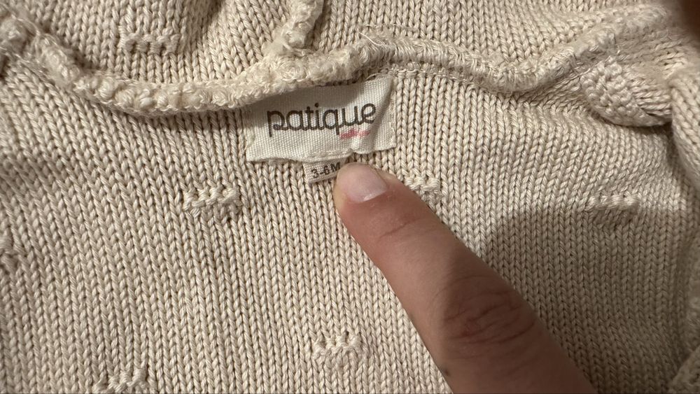 Costumas iepuras tricot 3-6 luni