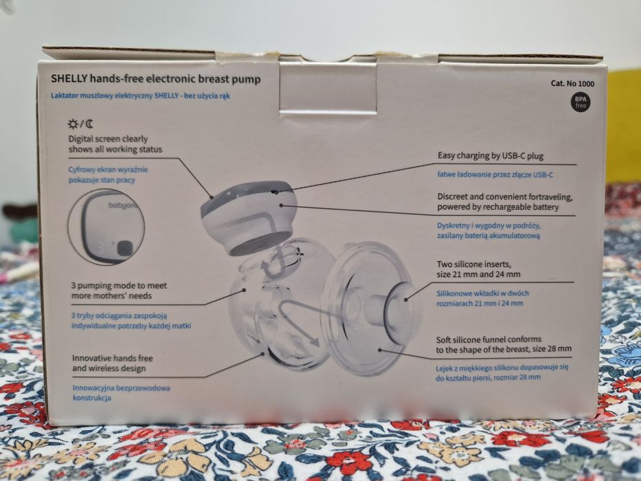 Pompă de sân electrică hands-free Babyono Shelly