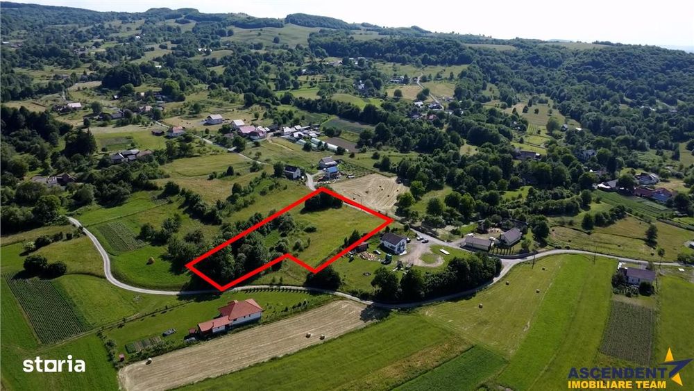 Teren intravilan panoramic, 5.750 mp, view munte, deschidere apreciabi