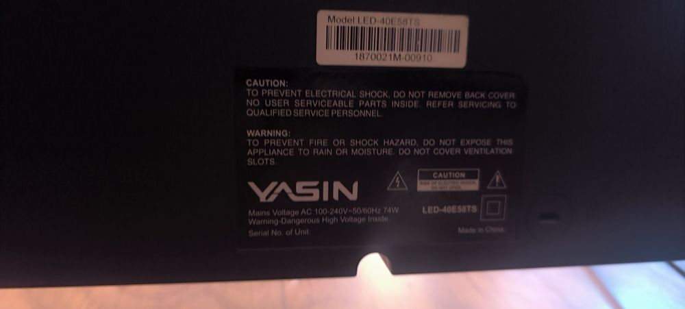 Телевизор YASIN в отличном состоянии