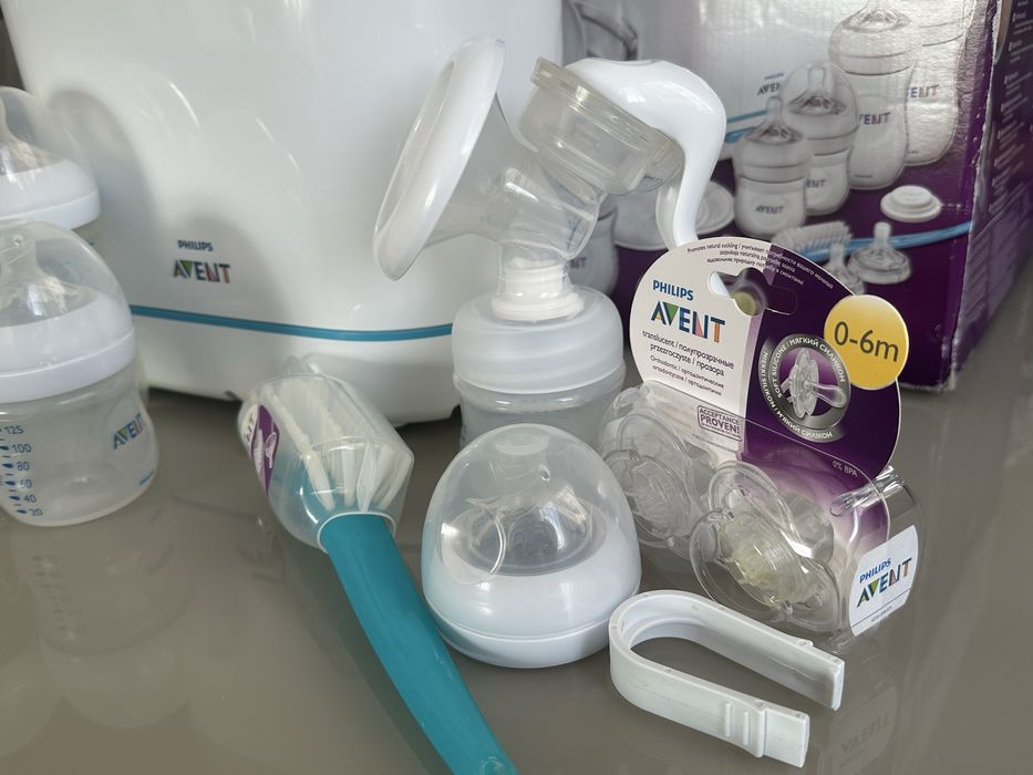 PHILIPS AVENT SCD293/00 Стартов комплект за кърмене с ръчна помпа за кърма NATURAL (чисто нова)