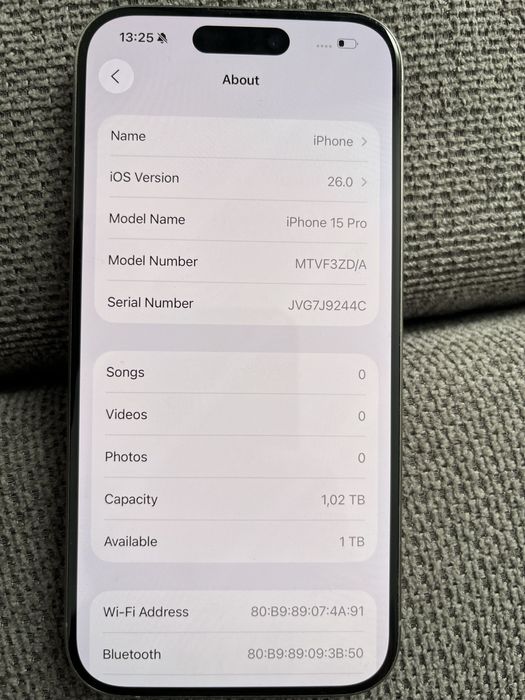 Apple Iphone 15 Pro 1TB Natural Titanium