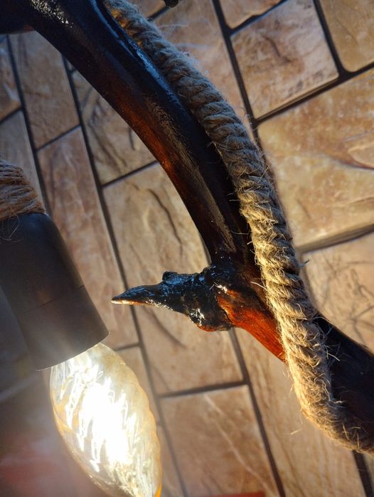 Lampa din lemn - Produs homemade