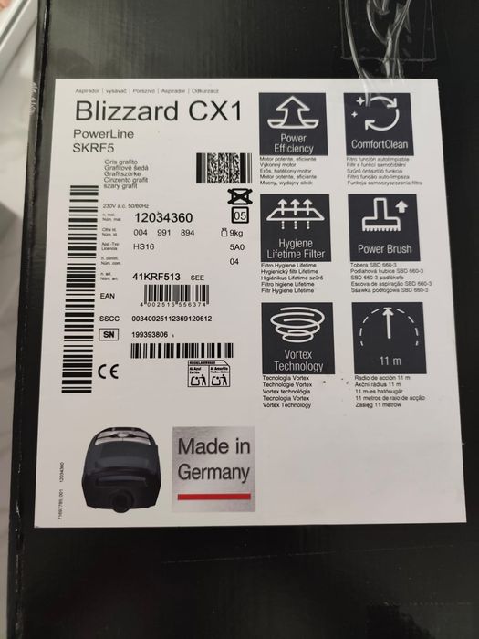 Miele Blizzard CX1 PowerLine SKRF5 – Nou, sigilat, fabricat în Germania