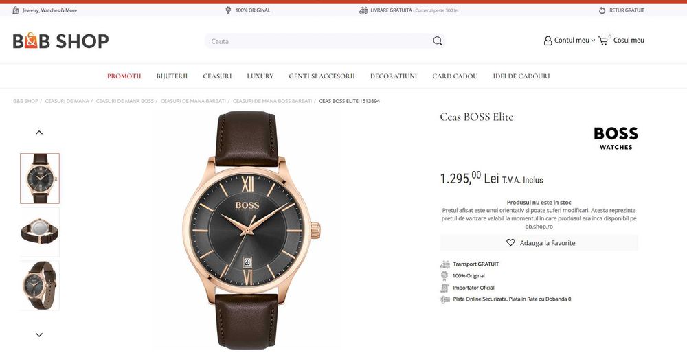 Ceas de mana Hugo Boss Elite Pale Rose Gold 41mm