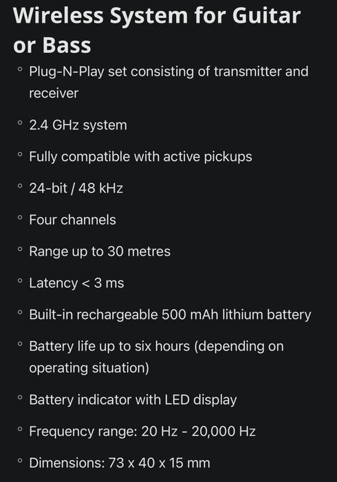 transmitter wireless chitara positive grid spark link