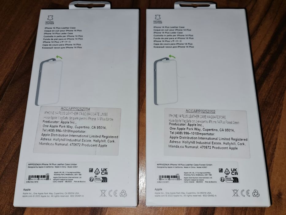 Husa piele originala Apple Leather Case Magsafe iPhone 14 Plus