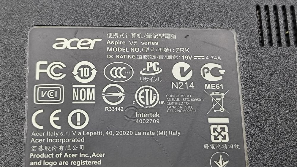Ноутбук Acer  Core i5