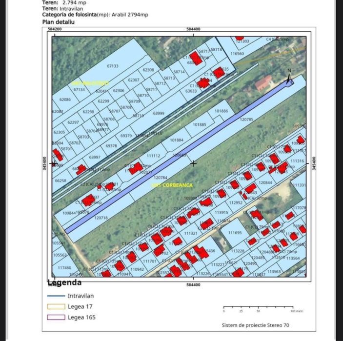 Lot teren 500mp de vanzare intravilan in Petresti Corbeanca