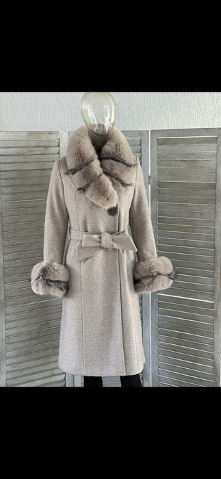Palton lana 40%  cu blanite detașabile