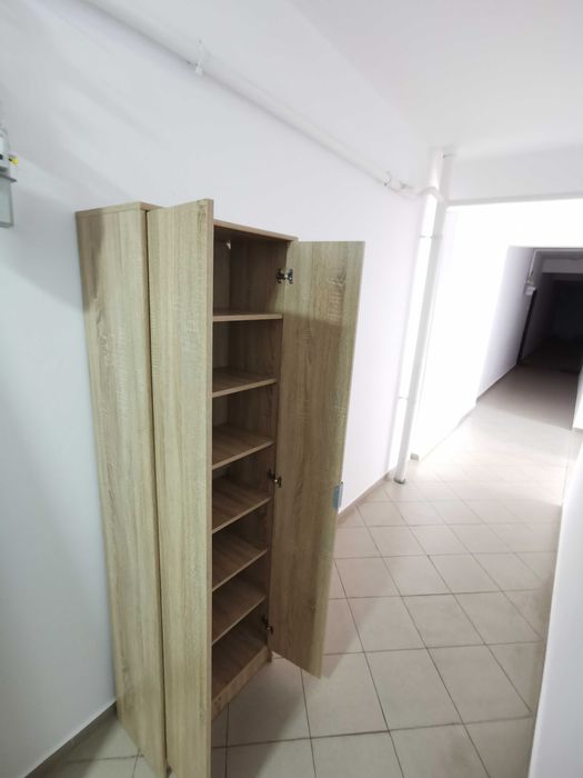 Dulap mobila PAL 2 usi 6 rafturi polite, culoare sonoma