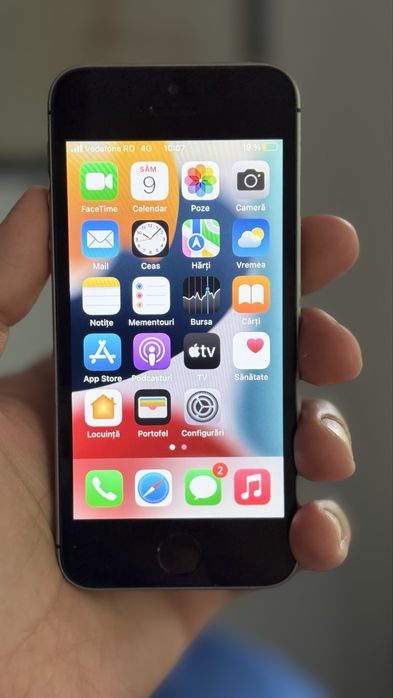 iPhone 5SE Space Grey Neverlock 32GB Amprenta OK 84% Baterie-Cablu-OK