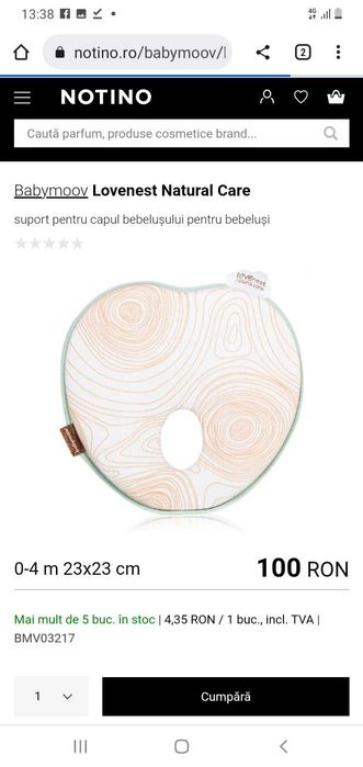 Perna ergonomica Lovenest natural care bebelusi