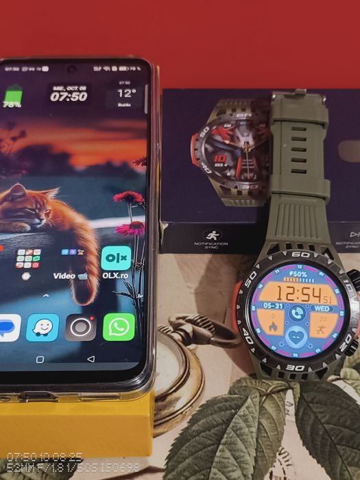 Smartphone REALME 14X și smartwatch army cu lanterna