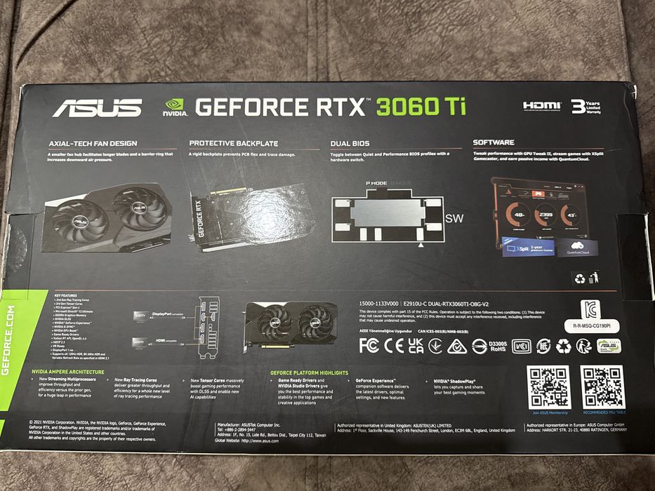 Видеокарта GeForce RTX 3060 Ti 8GB