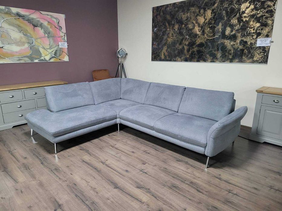 ПРОМОЦИЯ!!! Сив ъглов диван от плат "ZE-EM22011"