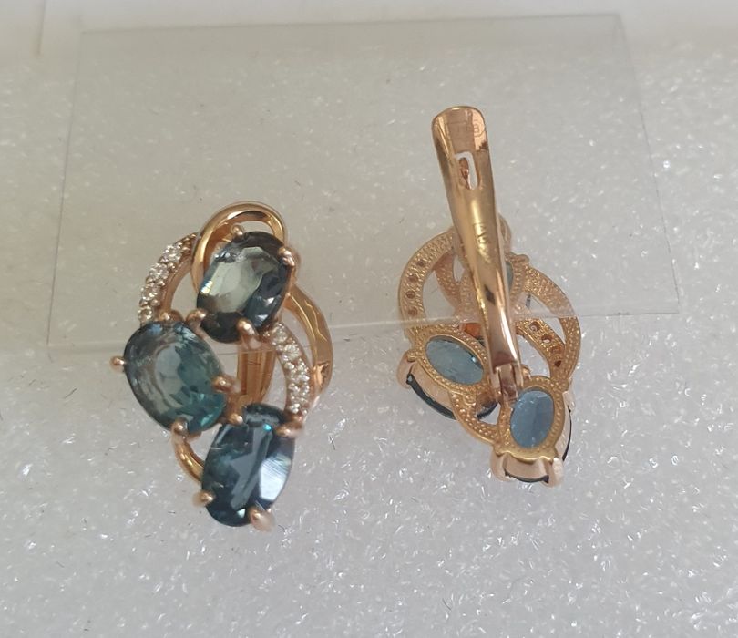 Аквамарин   сережки.